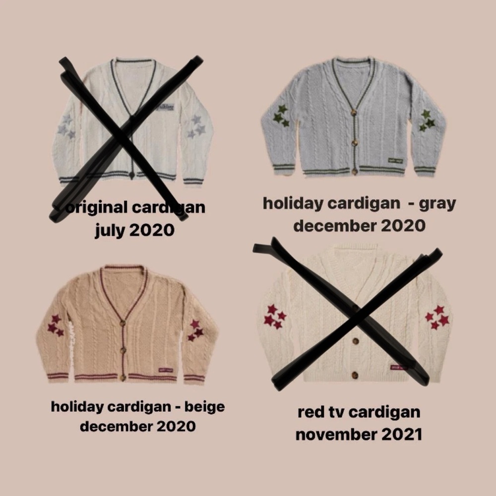 ISO Taylor Swift Holiday Cardigans